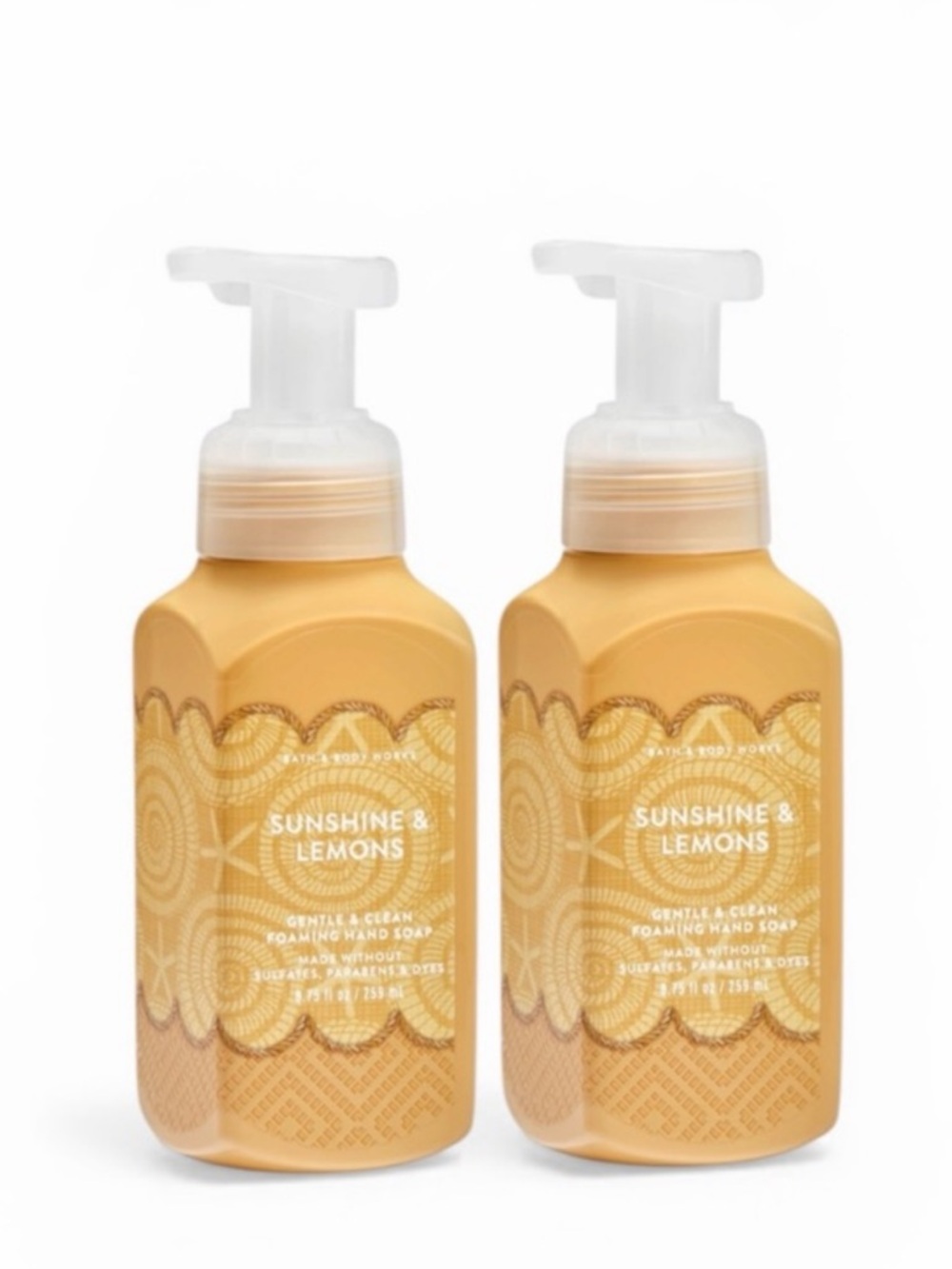 NEW 2-Pc Bath & Body Works 2026 SUNSHINE & LEMONS Foam Hand Soap Set Bundle